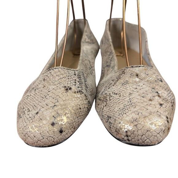 Vaneli Van Eli Nappa Metallic Leather Snake Print Slip On Loafers Shoes sz 10 W - Picture 7 of 16